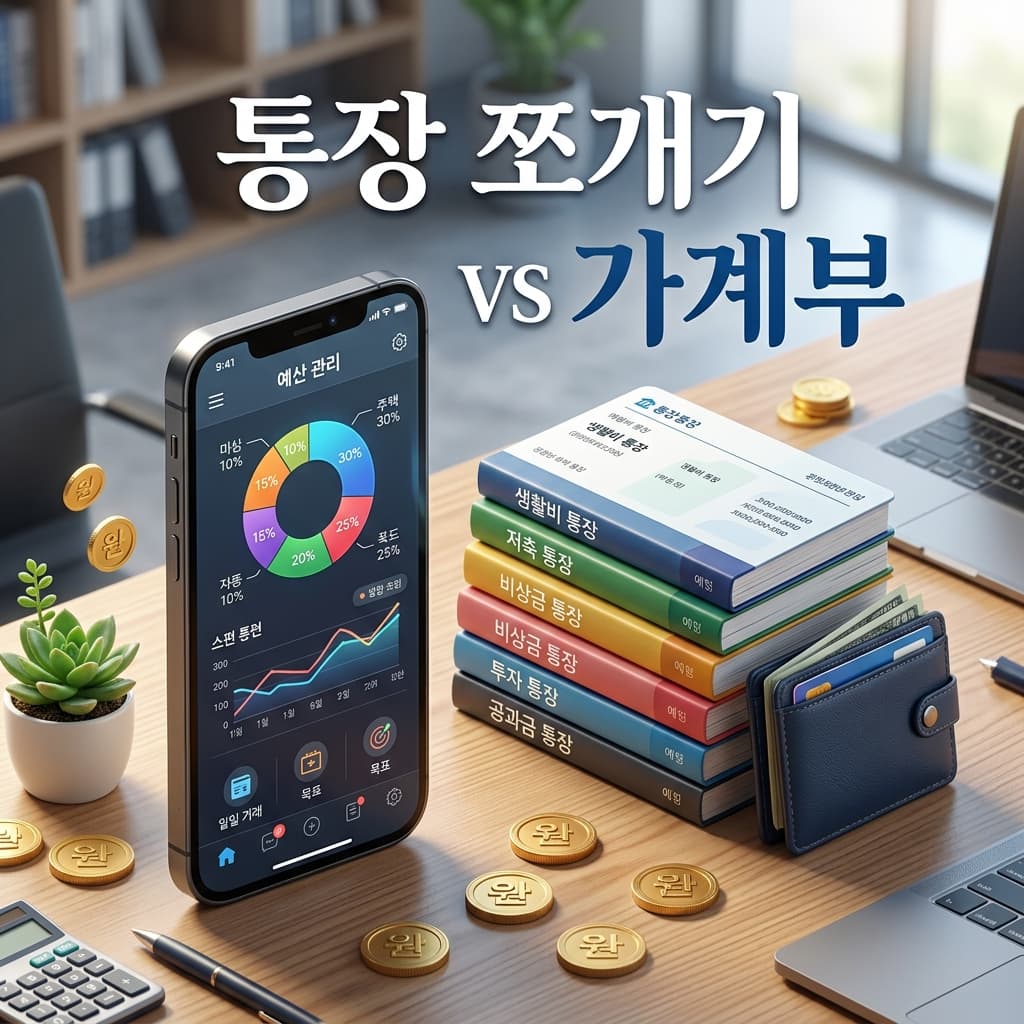 통장 쪼개기 vs 가계부 앱 완벽 가이드