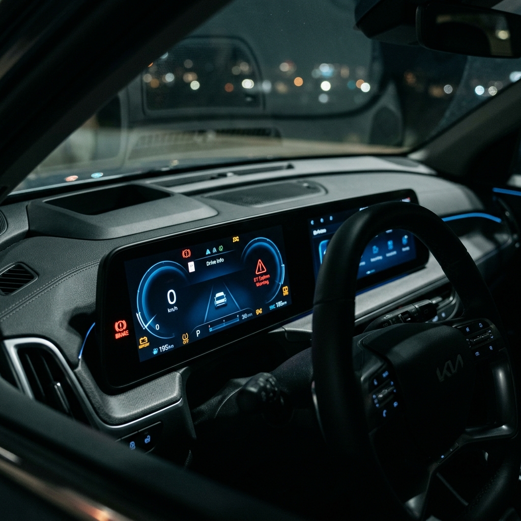 EV5 dashboard warning-light example
