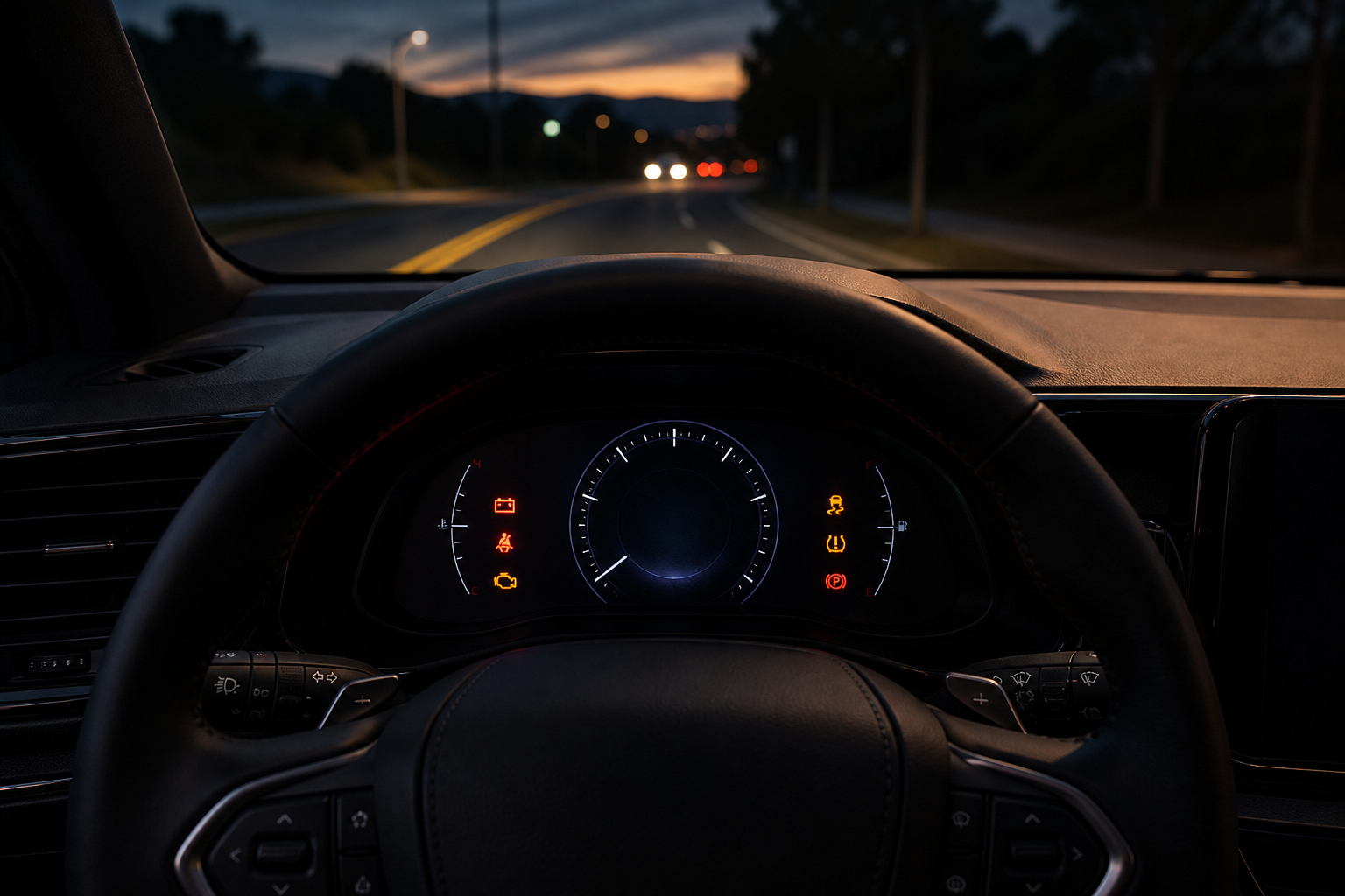 Lexus NX dashboard warning-light example