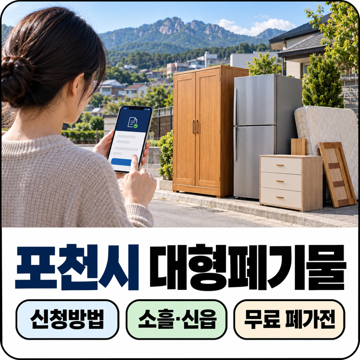 포천시 대형폐기물 신청방법과 무료 폐가전 안내