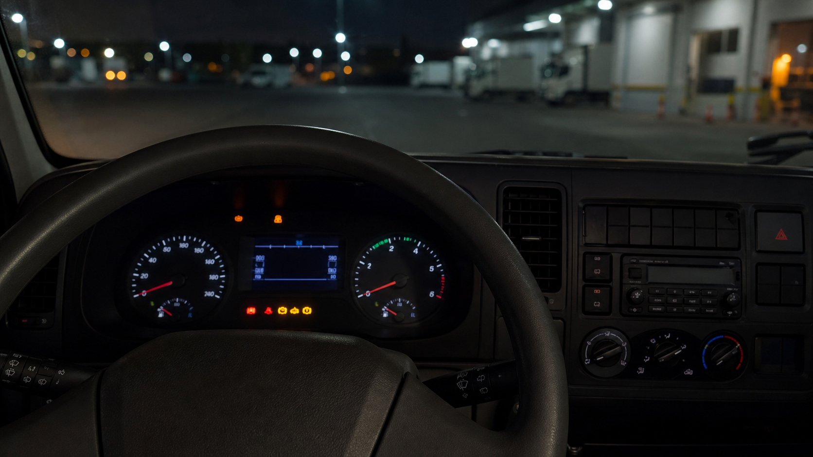 Porter II dashboard warning-light example