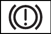 Camry Hybrid red brake warning icon