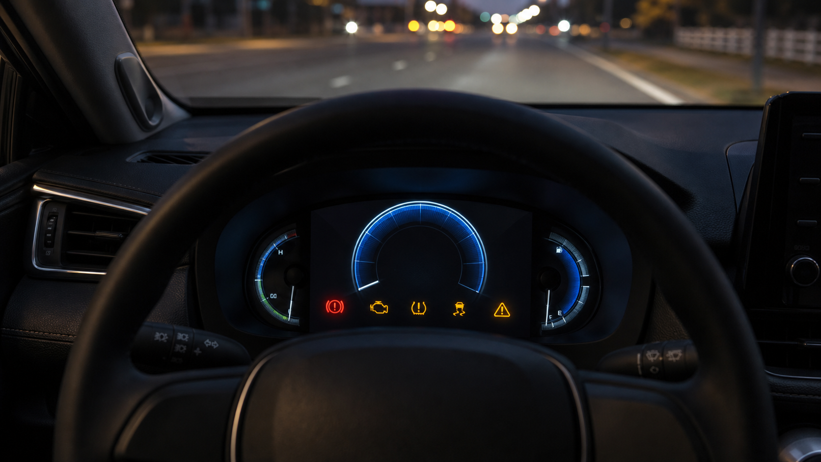 Toyota RAV4 dashboard warning-light example