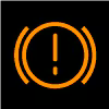 Amber brake warning symbol