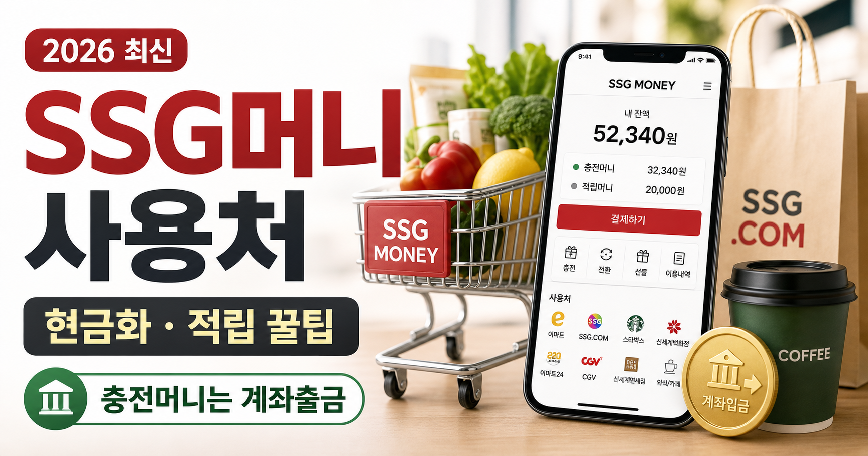 SSG머니 사용처 및 현금화 2026년 최신: 쓱페이 출금, 상품권 전환, 적립 꿀팁 | 요정아빠의 생활정보